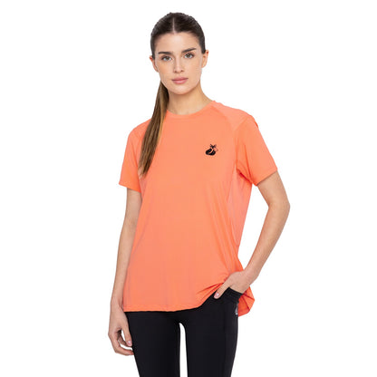 Polera Mix/Mesh Pro Mujer Tilki Lehinde - Coral