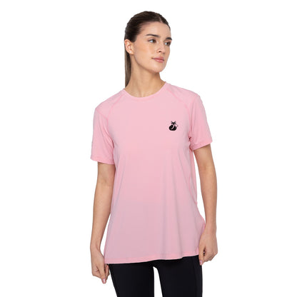 Polera Mix/Mesh Pro Mujer Tilki Lehinde - Rosado/Negro